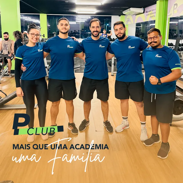 Arte para redes sociais da Positiva Club: Mais que uma academia, uma família