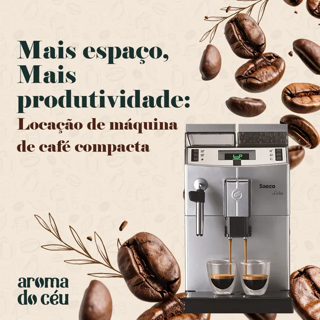 Arte para redes sociais da Aroma do Céu: Mais espaço, mais produtividade