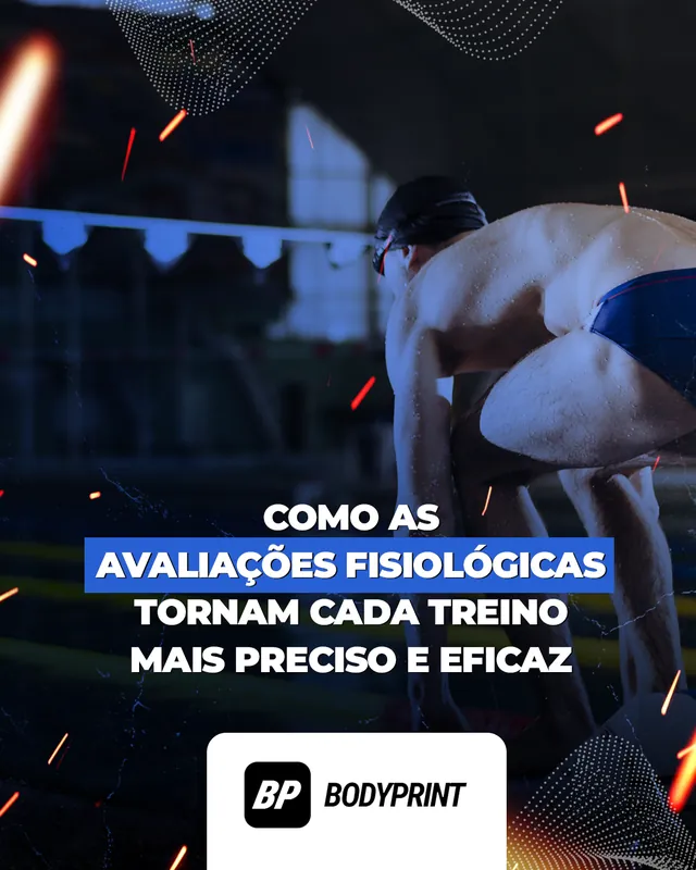 Arte para redes sociais da BodyPrint: Avaliações fisiológicas que tornam o treino mais preciso