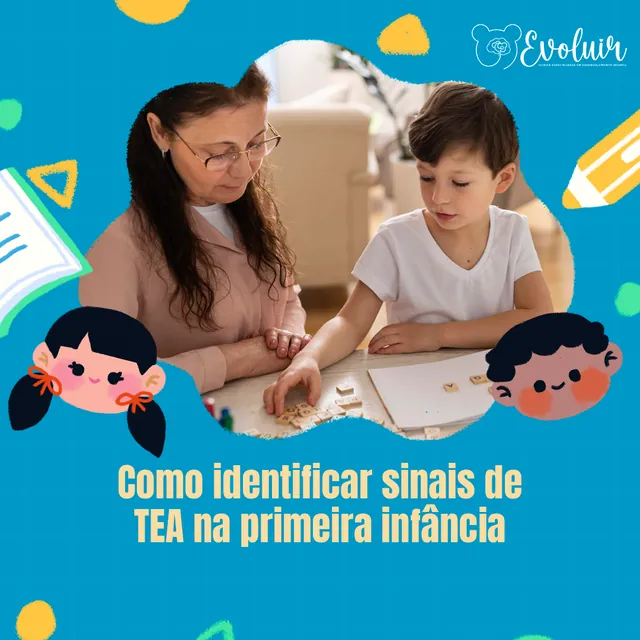Clínica Evoluir social media artwork: How to spot signs of ASD in early childhood