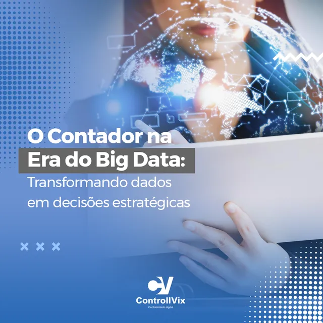 Arte para redes sociais da ControllVix: O contador na era do Big Data