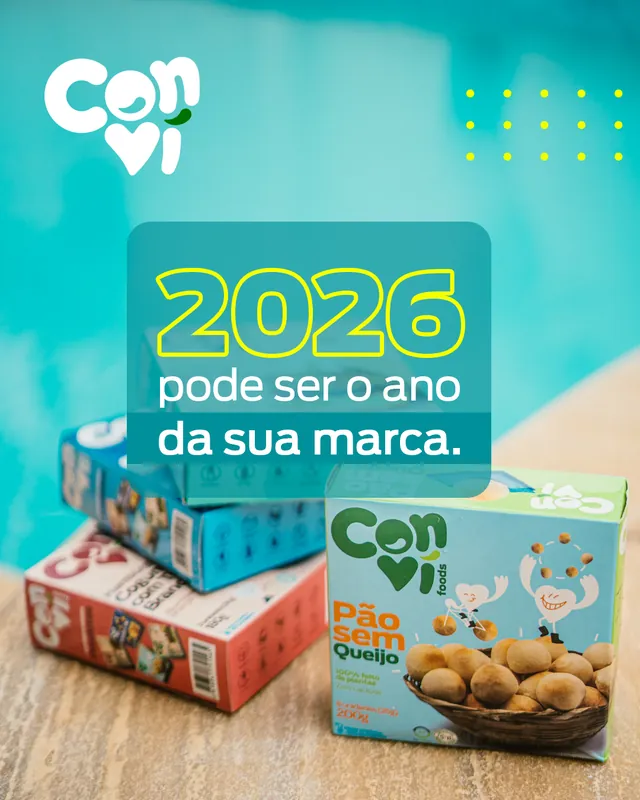 Arte para redes sociais da ConviFoods: 2026 pode ser o ano da sua marca