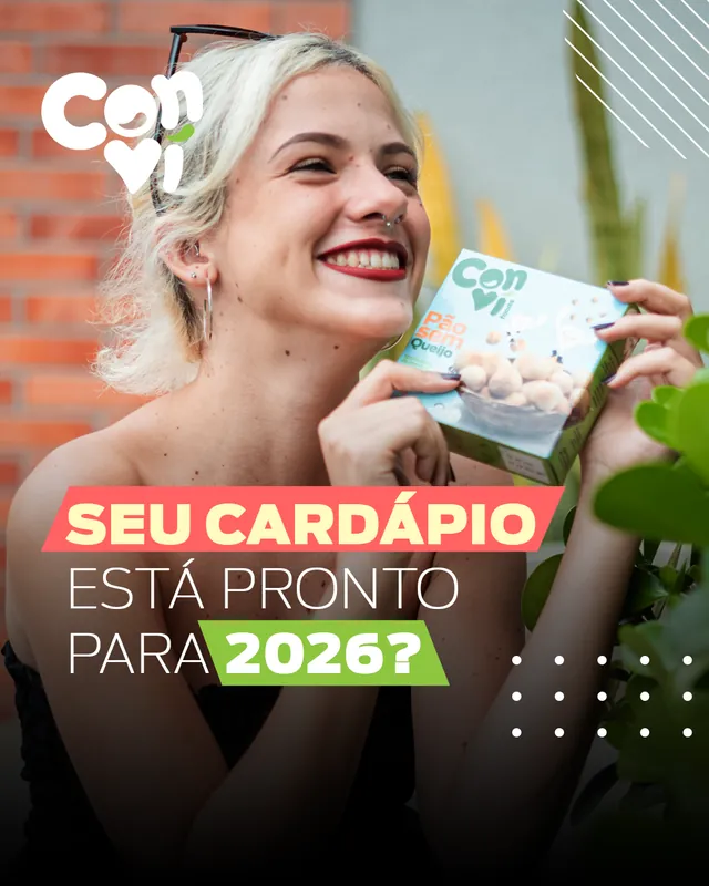 Arte para redes sociais da ConviFoods: Seu cardápio está pronto para 2026?
