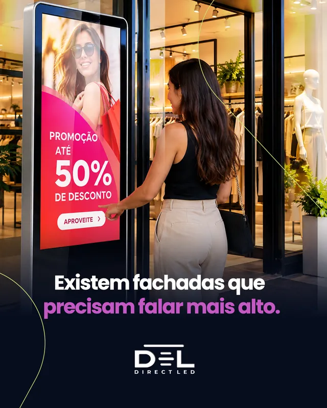 Arte para redes sociais da DirectLed: Fachadas que precisam falar mais alto