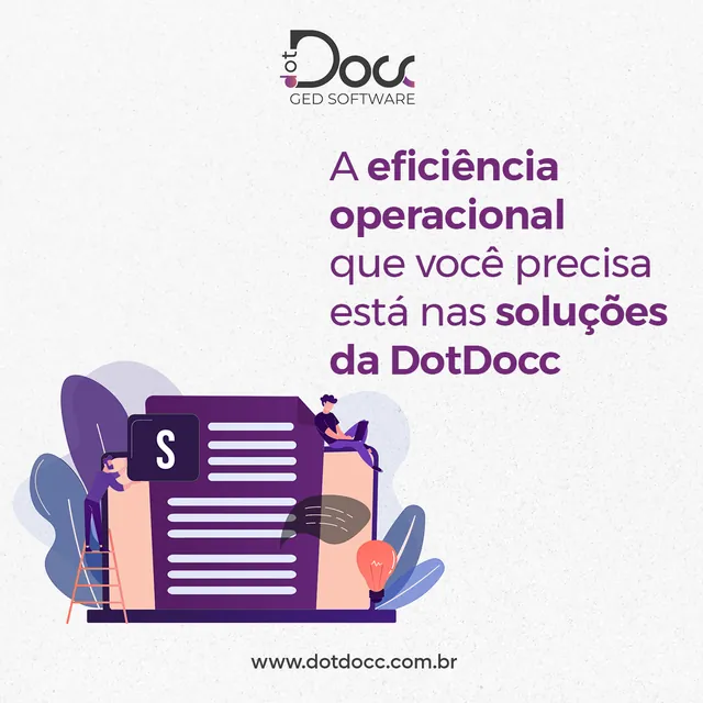 Arte para redes sociais da DotDocc: A eficiência operacional que você precisa