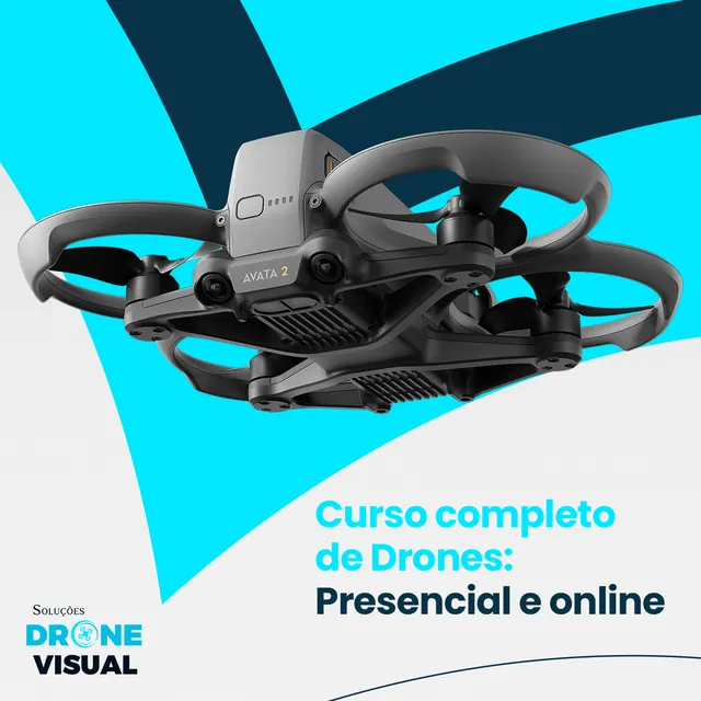 Arte para redes sociais da Drone Visual: Curso completo de drones
