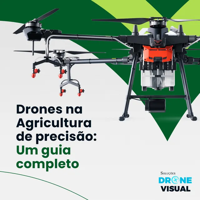 Arte para redes sociais da Drone Visual: Drones na agricultura de precisão