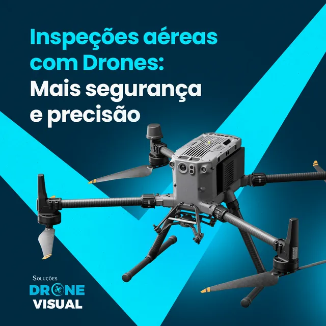 Arte para redes sociais da Drone Visual: Inspeções aéreas com drones