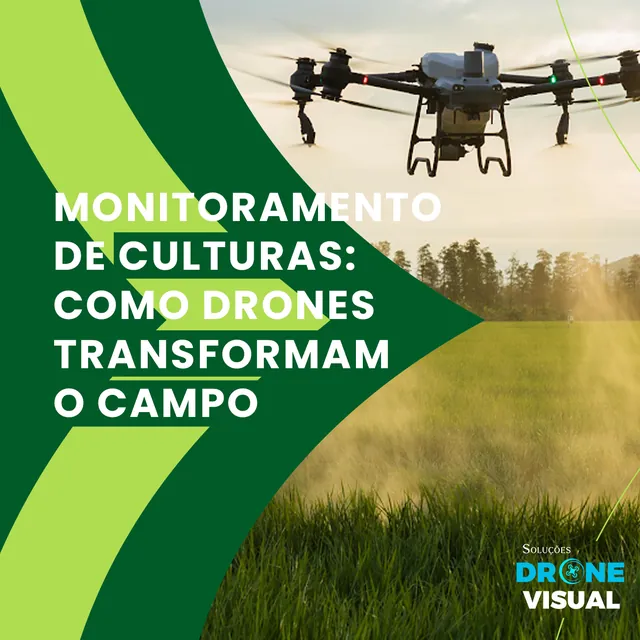 Arte para redes sociais da Drone Visual: Monitoramento de culturas