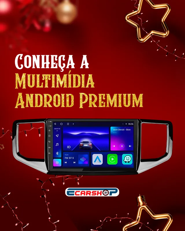 Arte para redes sociais da Ecarshop: Conheça a multimídia Android Premium