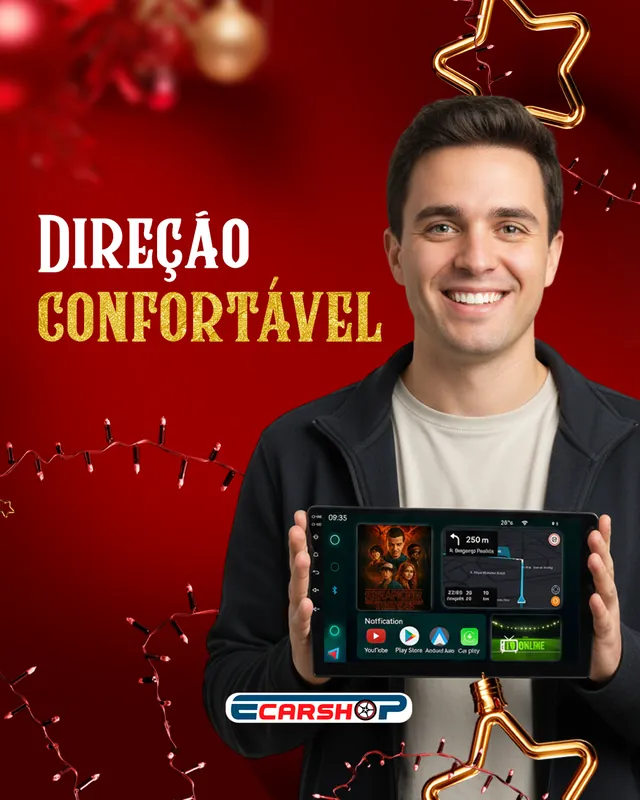 Arte para redes sociais da Ecarshop: Direção confortável