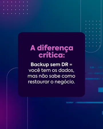 Equipe4Web, carrossel Backup e disaster recovery são coisas diferentes, tela 4