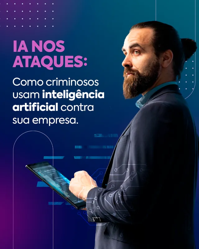 Arte para redes sociais da Equipe4Web: IA nos ataques