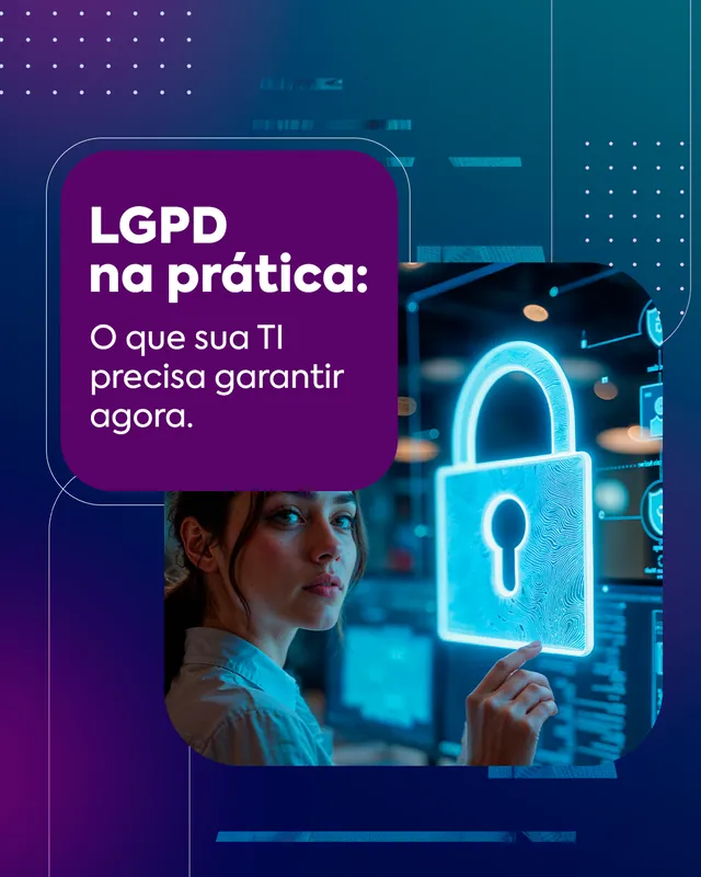 Arte para redes sociais da Equipe4Web: LGPD na prática