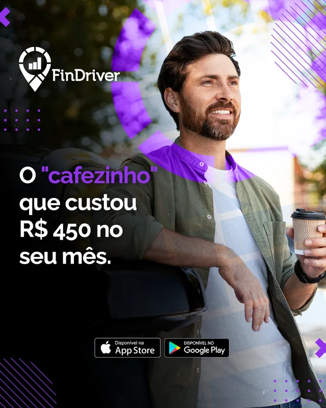 Arte para redes sociais da FinDriver: O cafezinho que custou R$ 450 no seu mês