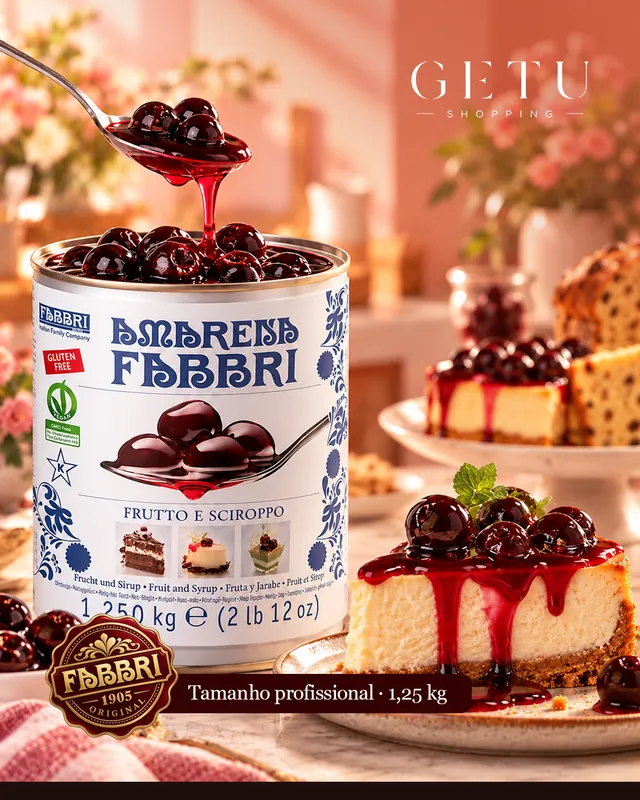 Arte para redes sociais da Getu Shopping: Amarena Fabbri, tamanho profissional