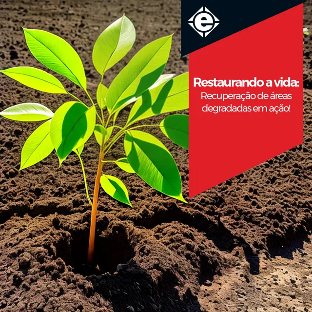 Arte para redes sociais da Grupo Emec: Restaurando a vida: recuperação de áreas degradadas