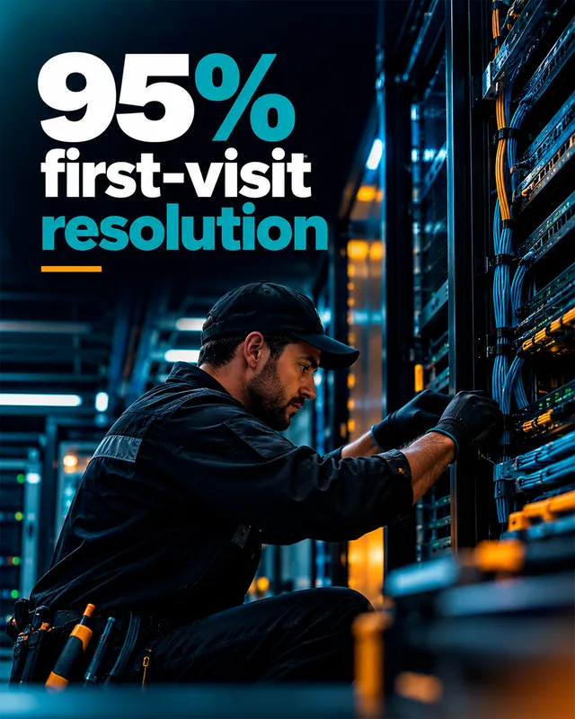 Arte da Hype Telecom: 95% de resolução na primeira visita