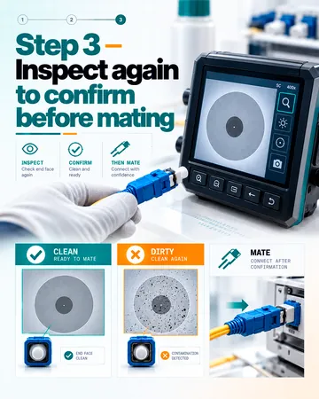 Hype Telecom, carrossel Inspecionar, limpar, inspecionar: a rotina do conector, tela 5