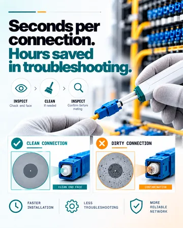 Hype Telecom, carrossel Inspecionar, limpar, inspecionar: a rotina do conector, tela 7