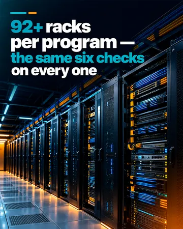Hype Telecom, carrossel Rack and stack: 6 verificações antes de o rack entrar em operação, tela 8
