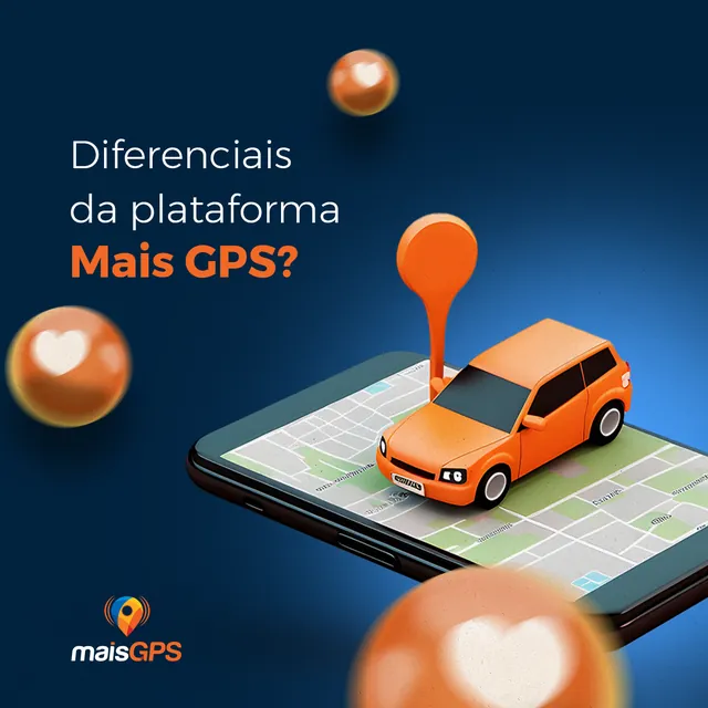 Arte para redes sociais da Mais GPS: Diferenciais da plataforma