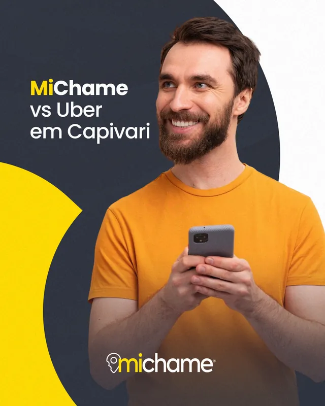 Arte para redes sociais da MiChame: MiChame vs Uber em Capivari