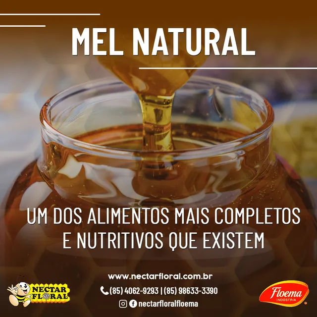 Arte para redes sociais da Néctar Floral: Mel natural