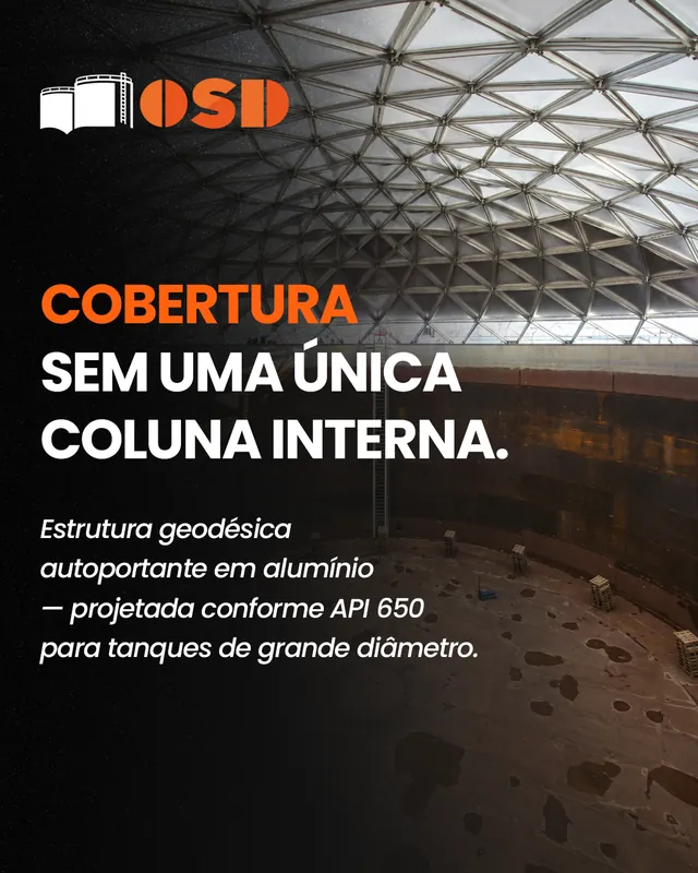 Arte para redes sociais da OSD Indústria: Cobertura sem uma única coluna interna
