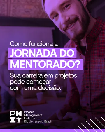 PMI Rio, carrossel Como funciona a jornada do mentorado, tela 1