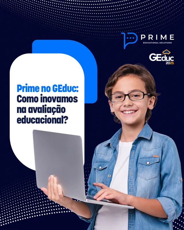 Arte para redes sociais da Prime: Como inovamos na avaliação educacional