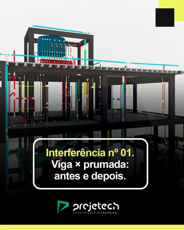 Arte da Projetech Estrutural: Interferência nº 01: viga x prumada