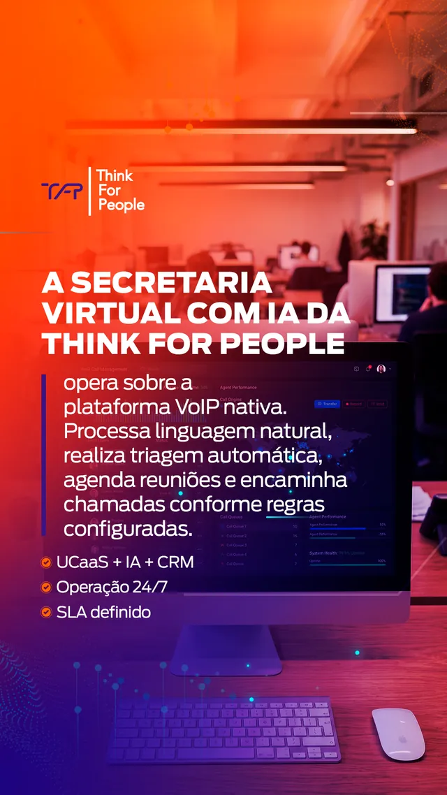 Arte da Think For People: A secretaria virtual com IA da Think For People