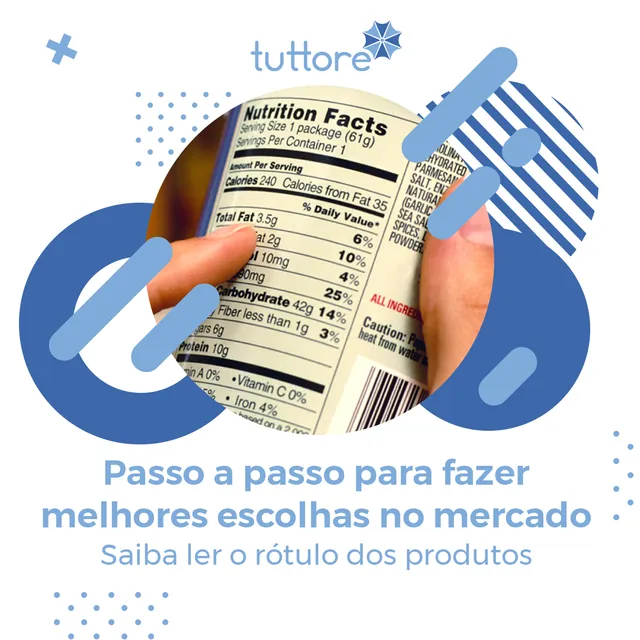Arte para redes sociais da Tuttore: Como ler o rótulo dos produtos