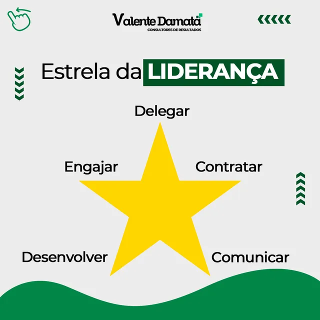 Arte para redes sociais da Valente Damata: Estrela da liderança