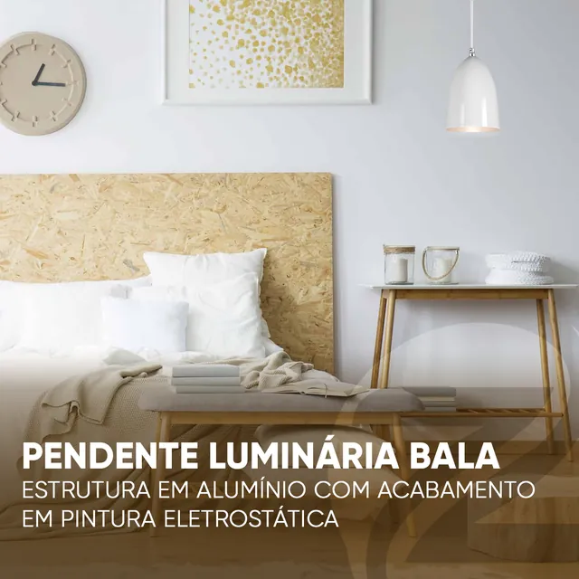 Arte para redes sociais da Zeus Store: Pendente luminária bala